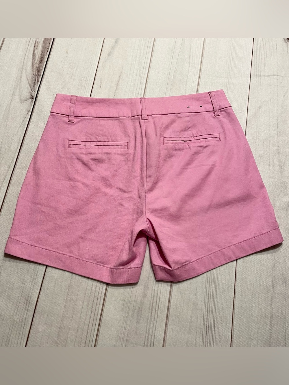 J. Crew 5” Chino Shorts Women’s 0 Pink Cotton Mid Rise Pockets Preppy Casual - Picture 3 of 8